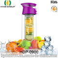 Bouteille d&#39;eau matérielle Tritan de 23oz avec infuseur de fruits, Bouteille d&#39;infusion de fruits en plastique sans BPA (HDP-0900)